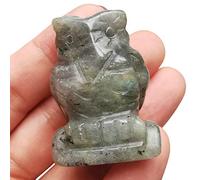 Manekieko Colección De Personajes De Cristal Búho De Piedra Lunar Natural Y Piedra CurativaPiedra De Decoración De Oficina De 40 Mm