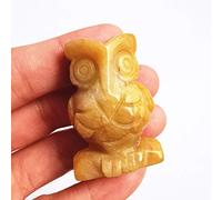 Manekieko Colección De Personajes De Cristal Búho De Topaz Natural Y Piedra CurativaPiedra Decorativa De Oficina De 40 Mm