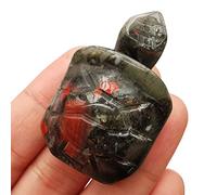 Manekieko Cristal Natural De Tortuga De Sangre Africana Y Piedra De CuraciónEscultura De Animal Tallada A Mano De 35 Mm para Recoger Cristal De Curación Geomántica