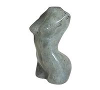 Manekieko Escultura De Personajes De Modelos Femeninos De Cristal Curados Con Piedra Lunar NaturalDecoración De Oficina De Piedra De Palma De Bolsa Tallada De 50 Mm