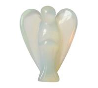 Manekieko Estatua De Ángel Guardián Opaco SintéticoPiedra Tallada A Mano De 50 Mm Para Curar La Decoración De Personajes De Bolsas De Cristal