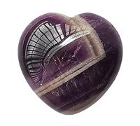 Manekieko La Palma De Cristal Púrpura Natural Se Preocupa por Tallar Piedra De Amor En Forma De CorazónCristal De 40 Mm Y Piedra Terapéutica