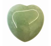 Manekieko La Palma Verde Natural Aventurina Se Preocupa Por Tallar Piedras De Amor En Forma De CorazónCristales De 40 Mm Y Piedras Terapéuticas