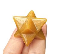 Manekieko Natural Amarillo Jade Merkaba Protección De Cristales Energía De Meditación Sagrada Chakra Curativo1 Pulgada Cristal De Estrellas Hexagonal Y Piedra Curativa