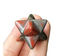 Manekieko Natural Piedra De Sangre Africana Merkaba Protección De Cristales Energía De Meditación Sagrada Chakra Curativo1 Pulgada Cristal De Estrella Hexagonal Y Piedra Curativa
