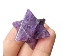 Manekieko Naturlicher Amethyst Merkaba Kristallschutz Energía De Meditación Sagrada Chakra Curativo1 Pulgada Hexagonal Cristal De Estrellas Und Piedra De Cura