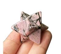 Manekieko Naturlicher Rhodonite Merkaba Kristallschutz Energía De Meditación Sagrada Chakra Curativo1 Pulgada Cristal De Estrella Hexagonal Y Piedra De Cura