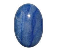 Manekieko Piedra De Cuidado Azul Natural AventurinaBolsa Ovalada De Palma Para El Tratamiento De La Piedra Energética De Masaje De Cristal