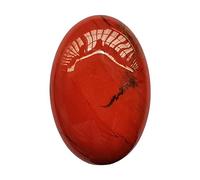 Manekieko Piedra De Cuidado De Jaspe Rojo NaturalBolsa De Palma Ovalada Para El Tratamiento De La Piedra De Energía De Masaje De Cristal