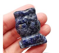 Manekieko Serie De Personajes De Búho De Piedra De Sodio Natural Y Piedra CurativaPiedra Decorativa De Oficina De 40 Mm