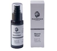 Maneman London barba Wash | Hidrata, limpia y acondiciona la barba |Natural y orgánico | Aceite de Argan, Jojoba y Aloe Vera Vitamina e | Regalo para hombres (60mL)
