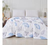 MANEMI Edredón Estampado con Relleno de Fibra para Cama 180CM, Invierno 240 x 260cm, Tejido Suave y 100% Poliéster