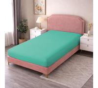 MANEMI - Sábana Bajera 150x200 - Blanco - Bolsillo Profundo 27cm - Microfibra Poliéster, Suave y Transpirable - Cama 150