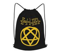 Manera Mochila Cordónes Heartagram, Práctico Bolsas de Cuerdas, Cómodos Gym Bag, para Viaje Vacaciones 36X42cm