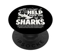 Maneras en Que Puede Ayudar a Salvar a los Tiburones difundir la Conciencia sobre los Tiburones PopSockets PopGrip Adhesivo