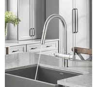 Maneras Filtro Osmosis Grifo Cocina Cepillado,Grifos de cocina, 3 Vías Grifo Cocina Mezclador Cocina Cepillado,Giratorio 360 Grados,Fácil Instalación