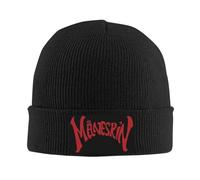 Maneskin Red Logo Knitted Hats Winter Warm Beanies Cap Unisex Knit Bonnet Caps Fashion