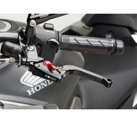 Maneta de embrague PROTECH Race 6061-T6-Aluminio negro anodizado / ajustador rojo negro/rojo, negro-rojo