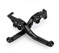 Maneta de Freno y Embrague Plegable para Motocicleta, Ajustable 360°, antichoque, de Aluminio CNC, Compatible con Black Spirit 2014-2016(Negro)