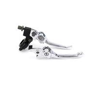 Maneta Embrague Frenos para Manillar 7/8" (22 Mm) 110 CC 125 CC 140 CC para TTR 125 CC para SSR para Xmotos para Apollo 125 Motocross Palanca Freno Y Embrague Plegable Maneta Freno Moto(Silver)