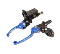 maneta embrague moto Manija De Palanca De Embrague De Freno ASV De Aluminio CNC Para Motocross Universal Pit Dirt Bike(Blue)
