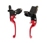 maneta embrague moto Manija De Palanca De Embrague De Freno ASV De Aluminio CNC Para Motocross Universal Pit Dirt Bike(Red)