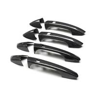 Maneta Puerta Delantera para Mercedes para Benz para GLA Clase X156 2015-2019 Coche Cubierta manija Puerta Carbono Pegatina Marco embellecedor Exterior(4 Doors-4 SENSORS)