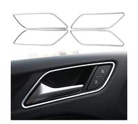 Maneta Puerta Interior 4 Unids/Set Estilo Coche Puertas Interiores Cuenco Manija Marco Decorativo Cubierta Embellecedora para A-UDI A3 8V 2013-2020 Panel Interior manija