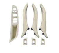 Maneta Tirador Interior Puerta Para Serie 5 F10 F11 F18 520 523 525 528 530 535, Volante A La Izquierda, Conjunto De Manija Interior De Puerta Cuero LHD(LHD Oyster)