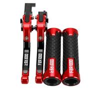 Manetas De Freno Y Embrague Extensibles Y Ajustables Para Motocicleta Para FZR 1000 FZR1000GENESIS 1987-1988, 22 Mm, Para Manillar(Red)