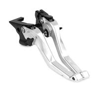 Manetas embrague freno Para CB500X Para CB500F Para MSX 125 Para Grom Para CBR500R Para CBR300R Para CBR250R Para CMX 250 Para Rebel Motorcycle Palanca De Embrague De Freno Corta(Silver)