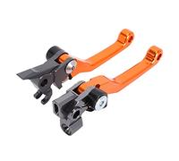 Manetas Moto Motocicletas Cnc Planta plegable de la palanca del freno de embrague for usar for KTM SX SXF XC EXC XCF XCW EXCF EXCR 125 250 300 350 450 2006-2013 Bicicleta de suciedad(Orange)