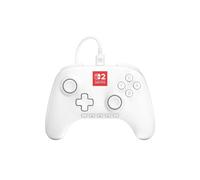 Manette de juego - Nintendo Switch 2 - Lumectra - Cableada - Blanco - Power A