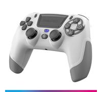 Manette sans fil Oniverse Revolt pour PS4 PC et Mobile Bluetooth Blanc Lune