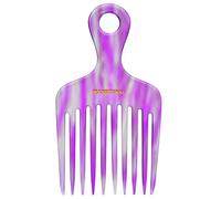 MANETURAL 14MX The Hair Pick para cabello rizado, Afro Pick | Eleva, conserva el rizo, elimina el encrespamiento (morado_B, 1 paquete)