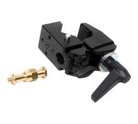 Manfrotto 035RL Abrazadera con Perno estándar | Súper abrazadera con capacidad de carga de 15 kg e inserto de cuña para fotografía, iluminación y fondos