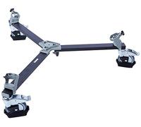 Manfrotto 114 Cine/Video Deluxe Dolly para trípode 117X con Ruedas de 5 Pulgadas, sustituye a 3067, Color Negro