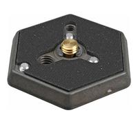 Manfrotto 130-38 Assy Plate for 029 & 136, 3/8 tripode Gris - Trípode (3/8, Gris, Aluminio, 80 g)