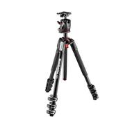 Manfrotto 190XPRO Trípode de Aluminio de 4 Secciones con Rótula de Bola XPRO y Placa 200PL - Trípode Profesional para Cámaras Réflex y sin Espejo