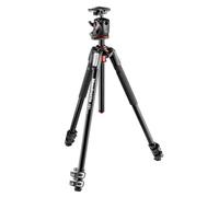 Manfrotto 190XPRO Kit de trípode de Aluminio de 3 Secciones con Cabeza de Bola (MK190XPRO3-BHQ2), Negro