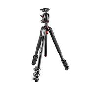 Manfrotto 190XPRO Trípode de Aluminio de 4 Secciones con Rótula de Bola XPRO y Placa 200PL - Trípode Profesional para Cámaras Réflex y sin Espejo