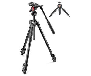 Manfrotto 290 luz con cabezal de vídeo fluido + Pixi