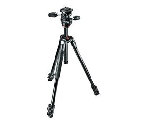 Manfrotto 290 XTRA Kit, aluminio con 3 segmentos, cabezal panorámico de 3 vías