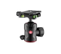 Manfrotto Compact Ball Head 496 con Placa de Liberación Rápida MSQ6PL, Cabeza de Bola Fluida para Trípode, Estabilizadores de Cámara, Controles Remotos, Equipo de Fotografía