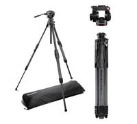 Manfrotto Un híbrido Carbono Trípode + cabeza fluida 500X