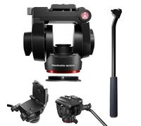 Manfrotto 500X Rótula de Vídeo Fluida para Mirrorless, Carga 5 Kg, Base Plana, Placa Deslizante de Liberación Rápida, Vertical y Horizontal, Ideal para Creadores