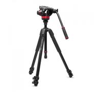 MANFROTTO Trépied vidéo en Aluminium Avec rotule fluide à Base Plate Type 502 - MVK502055XPRO3V