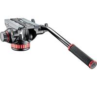 Manfrotto MVH502AH Cabezal de Video con Base Plana y Palanca Fija, Cabeza para Cámaras de Video Compactas y Cámaras DSLR para Filmación, Creación de Contenidos, Vlogging, Transmisión en Vivo