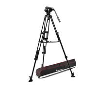 Manfrotto 502X rótula fluida de vídeo con trípode Twin Leg de aluminio
