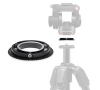 Manfrotto Adaptador de Base Plana 60mm, Compatible con Rótula de Vídeo Mvh500xah, Diseño Anti-Giro para Trípodes con Tornillos Prisioneros, Ligero y Resistente
